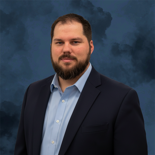 Bryan Landry headshot blue